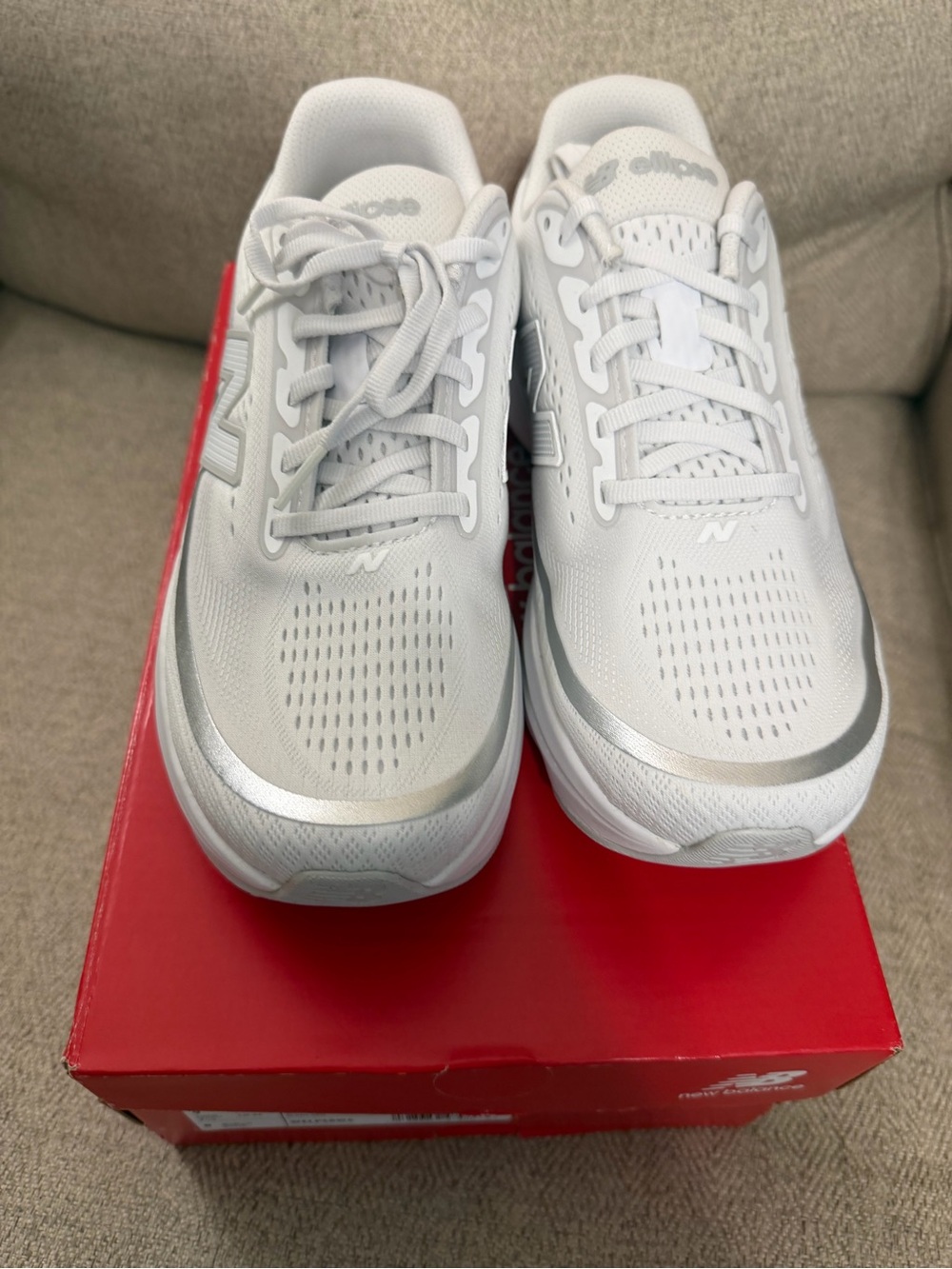 New Balance Women's White & Silver Athletic Sneakers